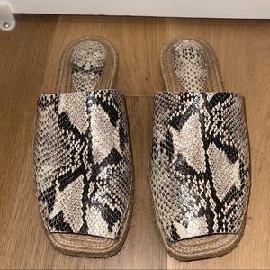 Schutz Snake Print Sandals